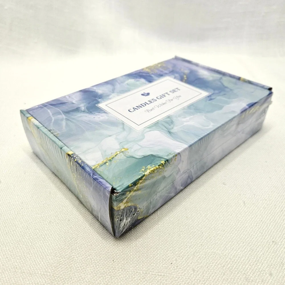OMYAYA Scented Candles and Hand Cream Gift‎ Set Women 8pc Multicolor Soy Spa Kit